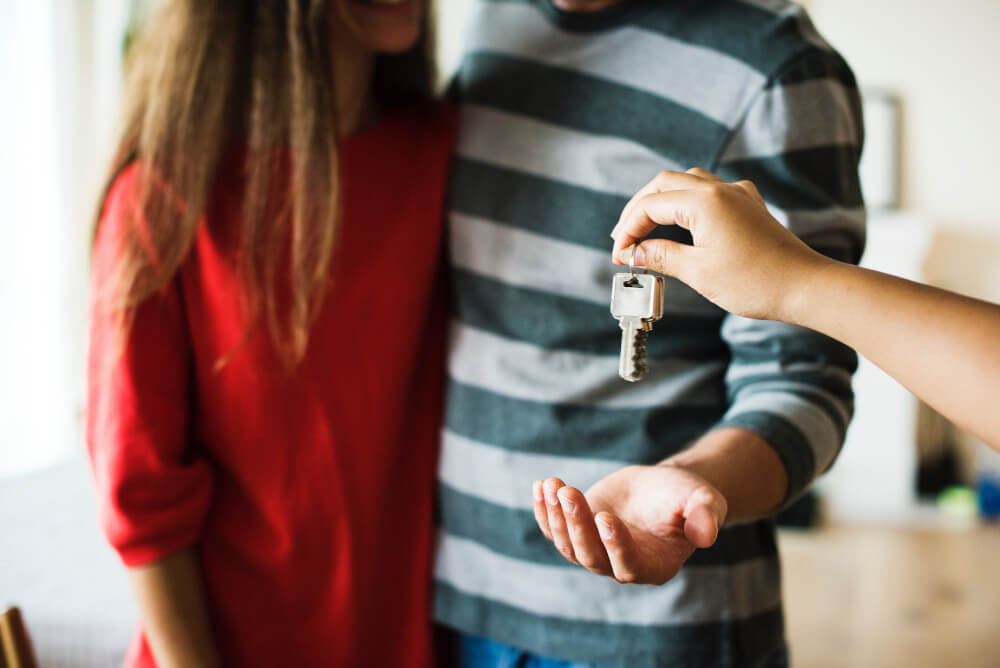 Photo illustrating people moving into a new home